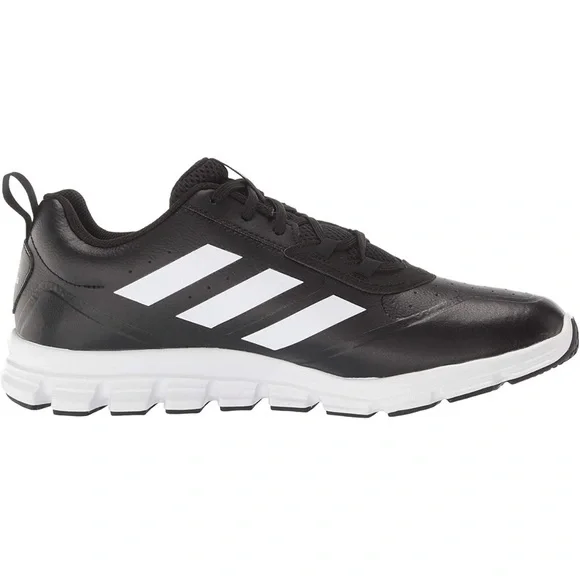 Adidas Men’s Baseball Shoes Black White 10.5 - Picture 8 of 8